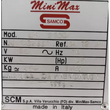 PONCEUSE LONGUE BANDE 2500 MM - SCM LS2500