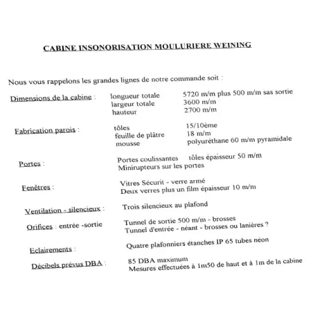 cabine d'insonorisation pour moulurière