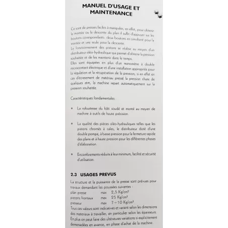 MODELE PRESSE À PLAQUER À -