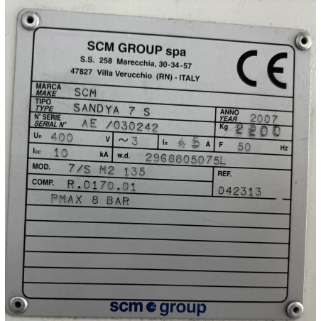 PONCEUSE LARGE BANDE SCM SANDYA 7S