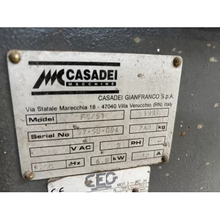 COMBINÉ DÉGAUCHISSEUSE RABOTEUSE MORTAISEUSE - CASADEI FS51