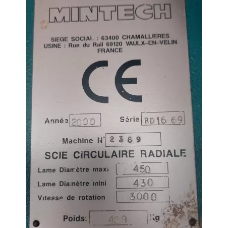 SCIE TRONÇONNEUSE / RADIALE - LYON FLEX RD1669