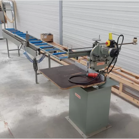 SCIE TRONÇONNEUSE / RADIALE AVEC TABLES & BUTEE PNEUMATIQUE - GRAULE ZS135