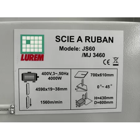 SCIE À RUBAN  - LUREM JS60