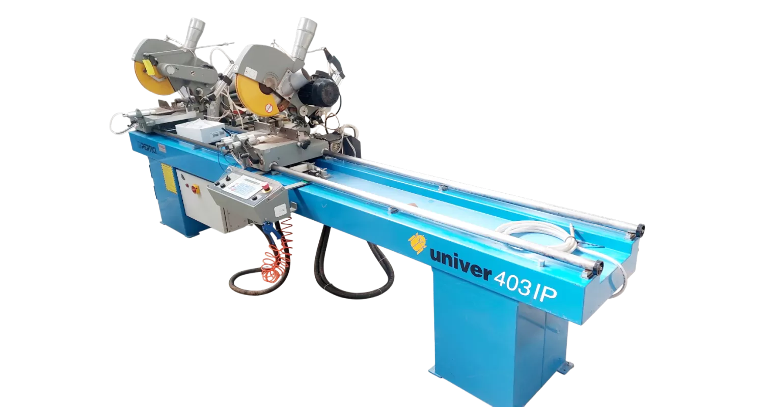 OCCASION TRONCONNEUSE DOUBLE 2x3KW NUMERISEE 3,50m PERTICI UNIVER 403IP : GEDIMO